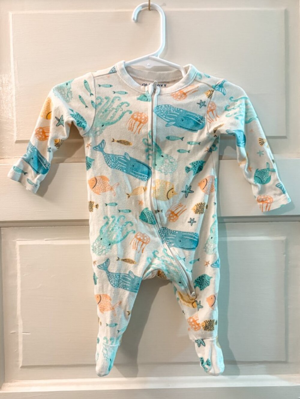 Old Navy Sea Creature Baby Footie Onesie (0-3M)